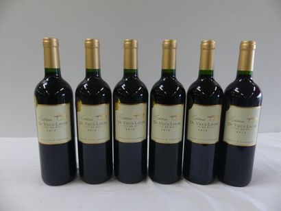 null 6 bouteilles de Château du Vieux Lavoir 2016 Côtes de Bourg Médaille d'Or Vignobles...