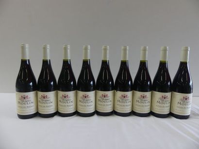 null 9 bouteilles de Marquis du Moulin 2017 Côtes du Rhône Récoltant Sélection Parcellaire...