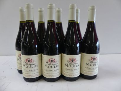 null 8 bouteilles de Côtes du Rhône 2017 Le Marquis du Moulin Récoltant