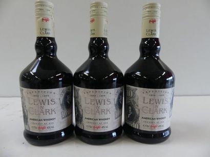 null 3 bouteilles de Whisky Américain Lewis and Clark 10 ans d'âge 70 cl 40 % vo...
