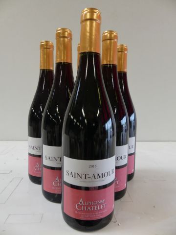null 6 bouteilles de St Amour 2015 Alphonse Chatelet Cru du Beaujolais