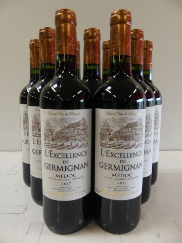 null 9 bouteilles de : Médoc 2017 Château de Germignan L'Excellence de Germignan...
