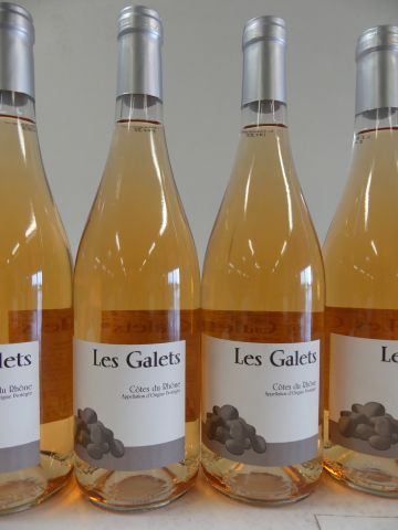 null 10 bouteilles de Côtes du Rhône Rosé 2017 Les Galets AOC Le Club des Vigner...