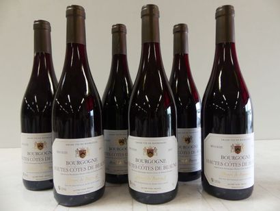 null 6 bouteilles de Hautes Côtes de Beaune 2015 Bourgogne Rouge Henri de bareui...
