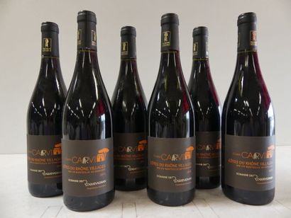 null 6 bouteilles de Côtes du Rhône Villages Rouge 2015 Domaine de Roquevignan La...