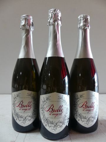 null 3 bouteilles de Méthode Champenoise Blanc de Blanc Les Bulles d'Argent 75 c...