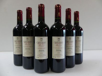 null 6 bouteilles de Fronsac 2008 Cuvée Jeunes Vignes Château Haut Gros Bonnet R...