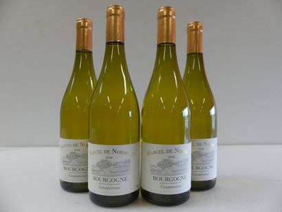 null 4 bouteilles de Chardonnay 2018 Bourgogne Blanc Marcel de Normont