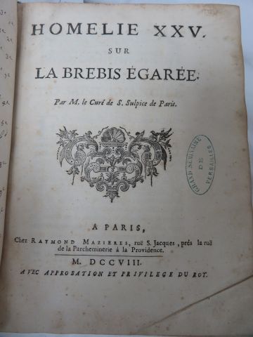 null CURE DE SAINT SULPICE, "Homélie pour le dimanche", tome 1, 2 et 3. Edité à Paris...