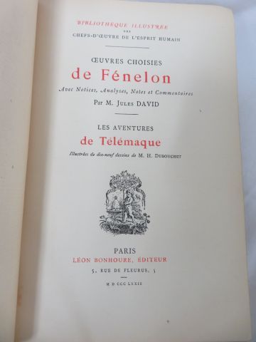 null FENELON "Les Aventures de Télémaque". Illustré d'après Dubouchet. Paris, Léon...