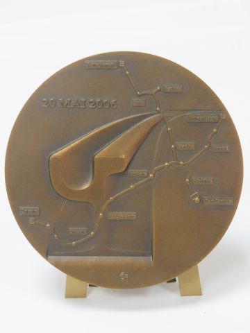null Médaille en bronze, pour le tram-train de Mulhouse. 8 cm