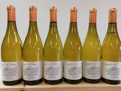 null 6 bouteilles de Bourgogne Blanc 2018 Chardonnay Marcel de Normont