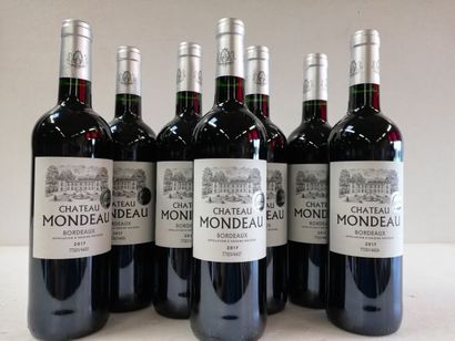 null 7 bouteilles de Chateau Mondeau Bordeaux 2017 Médaille d'argent Btles numér...