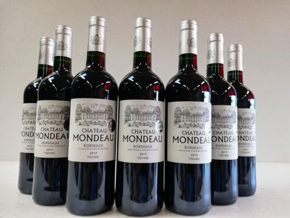 null 7 bottles of Chateau Mondeau Bordeaux 2017 Silver Medal Numbered Btles
