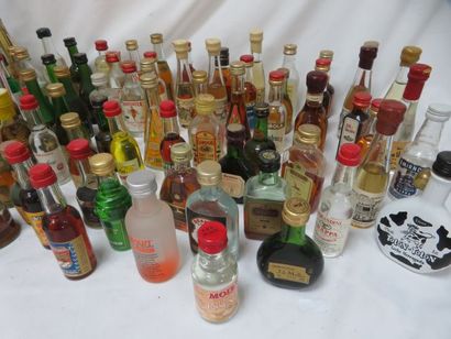 null Batch including about sixty mignonettes of various alcohols, including cogn...