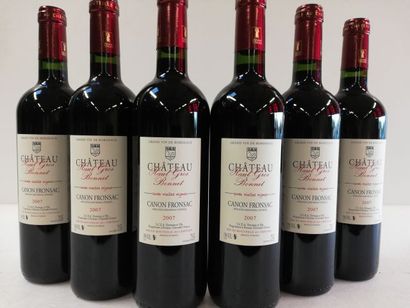 null 6 bottles of Canon Fronsac 2007 - Château Haut Gros Bonnet. Cuvée Vieilles Vignes....