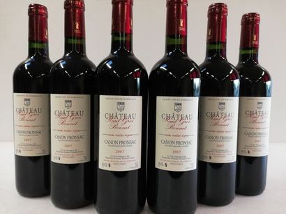 null 6 bottles of Canon Fronsac 2007 - Château Haut Gros Bonnet. Cuvée Vieilles Vignes....