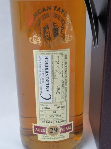 null Whisky Single Grain Cameronbridge Distillerie 1979 (29 ans, mise en bouteille...