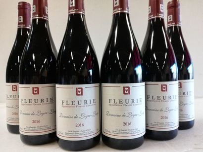null 6 bottles of Domaine de Leyre-Loup. Cru 2016 of Beaujolais. Harvesting. GFA...