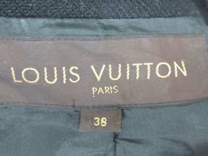 null Louis VUITTON Manteau en laine noire. Taille 38. BE