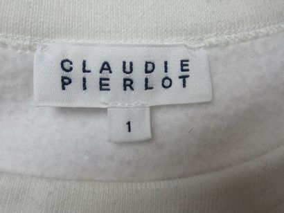 null Claudie PIERLOT Sweat en coton blanc (50%). Taille 1. BE