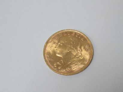 null Piece de 20 francs or, Suisse , 1947 ,B. Poids 6,50 g. TBE