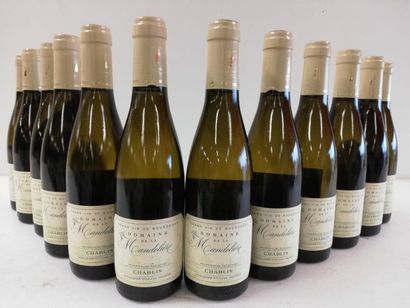 null 12 half bottles of Chablis (375 ml). Domaine de la Mandelière. Great vintage...