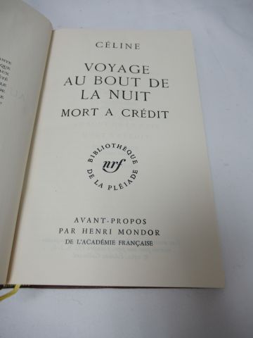 null LA PLEIADE, Céline "Voyage au bout de la Nuit - Mort à crédit", 1962