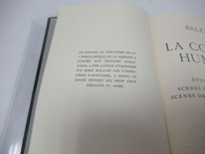 null LA PLEIADE, Balzac, lot de 4 livres : "La Comédie humaine" (tomes 1(1969), 3...