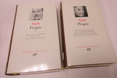 null LA PLEIADE, Alain, "Propos", tome 1 et 2, 1978