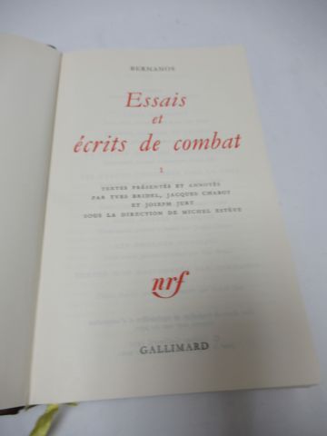 null LA PLEIADE, Bernanos, "Essais et écrits des combats", tome 1, 1971