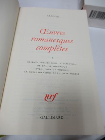 null LA PLEIADE, Aragon, "Œuvres romanesques complètes",tome 1 (1997) et 2 (2000...