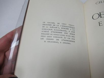 null LA PLEIADE, Peguy, "Œuvres en prose, 1909-1914", 1961