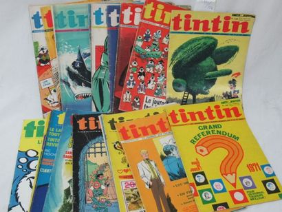 null 22 newspapers of TINTIN, Circa 1970.