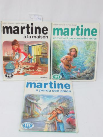 null Lot de 3 livres MARTINE "A la maison" (1963), "A perdu son chien" (1986), "Un...