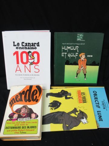 null Lot of humorous books: "Les Cent Ans du Canard enchaîné" (Seuil) - "Humour et...