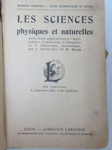 null Lot de trois livres comprenant / henri COTTIER " Encyclopédie des connnaissances...