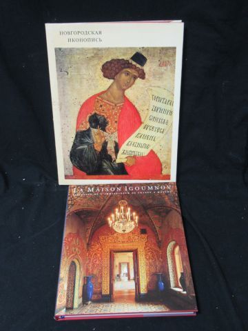 null Lot de 2 livres sur l'Art russe : "La Maisons Igoumnov", "Novgorodian Icon Painting"...