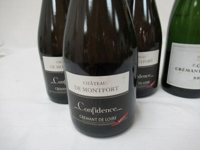 null Lot of 5 bottles of crémant : 
- 3 of Loire Brut Château Montfort
- 2 of Loire...