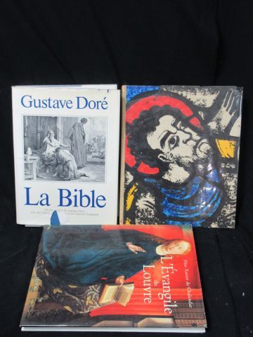 null Lot of Art books: "Le Vitrail français" - "L'Evangile du Louvre" - "La Bible...