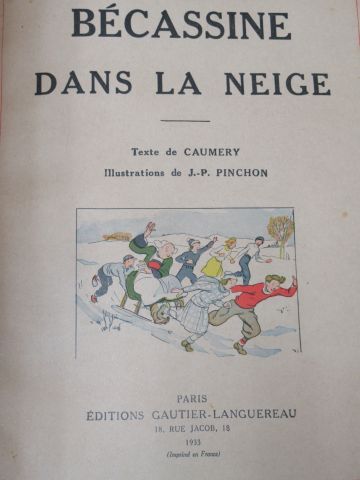 null "Bécassine dans la neige" Gautier-Languereau, 1933 (rousseurs)"