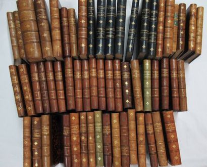 null Large batch of bound books, late 19th-early Xxe, including Dumas, Loti...