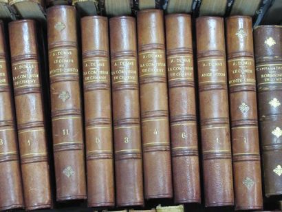 null Large batch of bound books, late 19th-early Xxe, including Dumas, Loti...