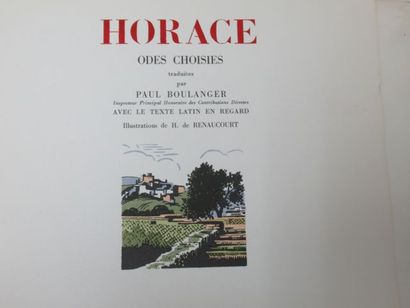 null Paul BOULANGER "Horace : Odes choisies" Illustrations d'après Renaucourt. Exemplaire...