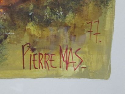 null Pierre MAS ( Artiste contemporain né en 1933) Encre et aquarelle sur papier...