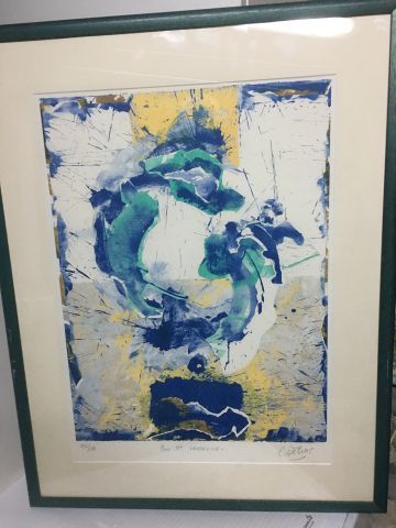 null Claude DELIAS ( Contemporary artist born in 1954) "Abstraction" Lithograph signed...