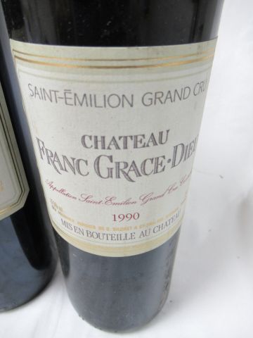 null 4 bottles of Saint Emilion, Château Franc Grace Dieu, 1990 (els)