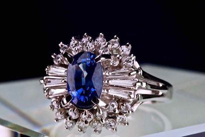 null Haute Joaillerie. Exceptionnelle et unique bague en Platine 900/°°° sertissant...