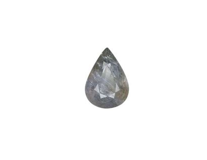 null Grey purple pear sapphire on paper.
Accompanied by a GIA certificate attesting...