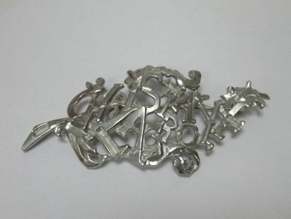 null Christian LACROIX Brooch in silver plated metal. Length: 8 cm